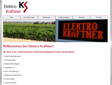 Tablet Screenshot of elektro-kraeftner.at